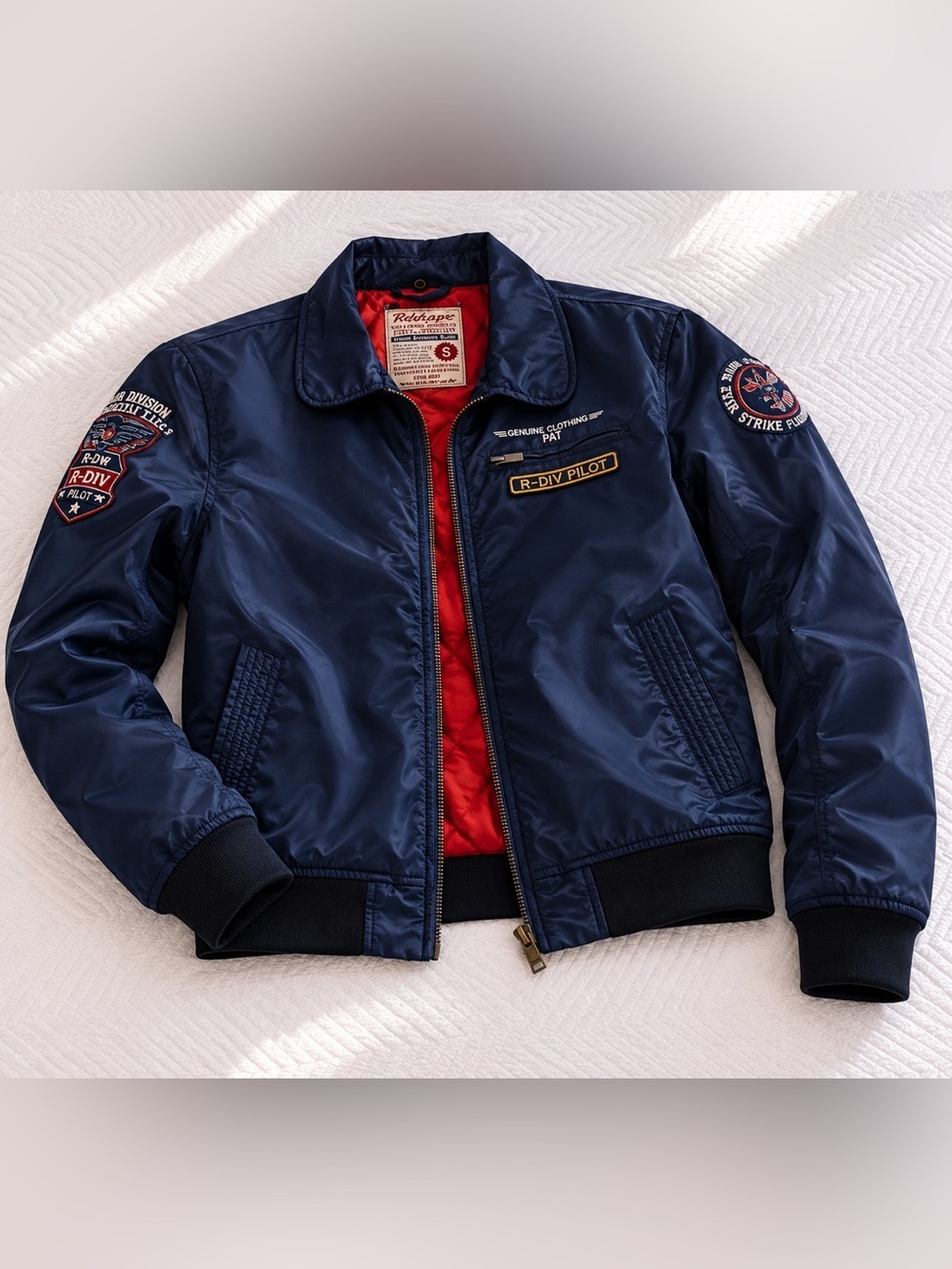 Reserved Navy Jacket with Red Lining